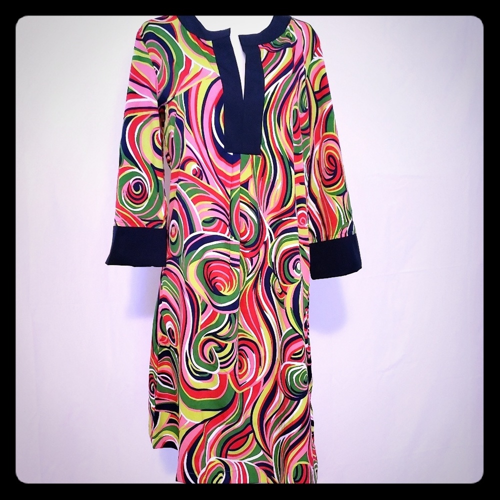 Buckhead Betties NWT Colorful Swirl Pattern Dress